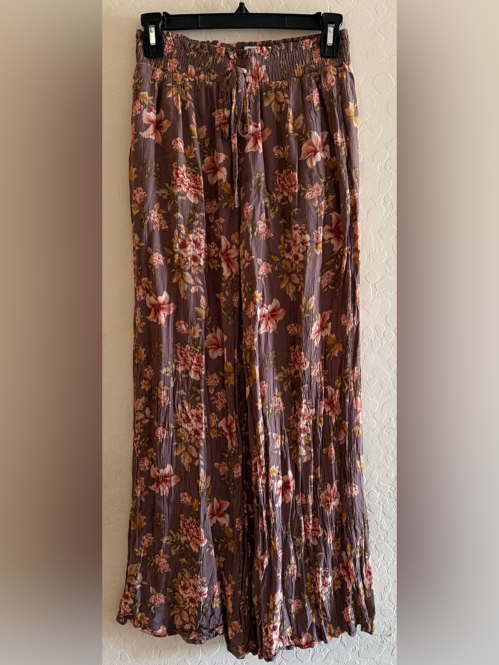 American Eagle, small, floral wide-leg pants